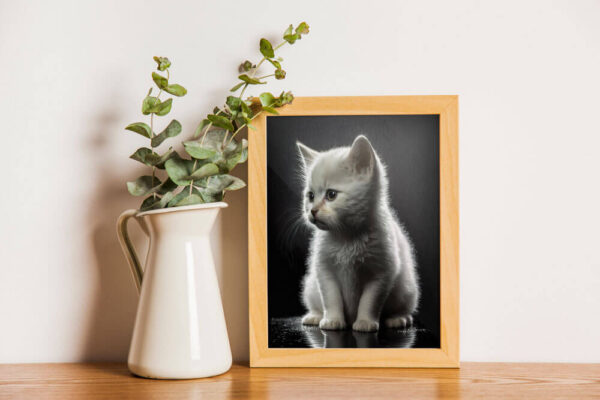 White kitten V1 - Afbeelding 2